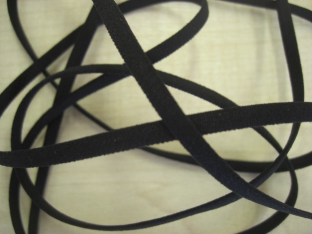 lingerie elastiek smal zwart