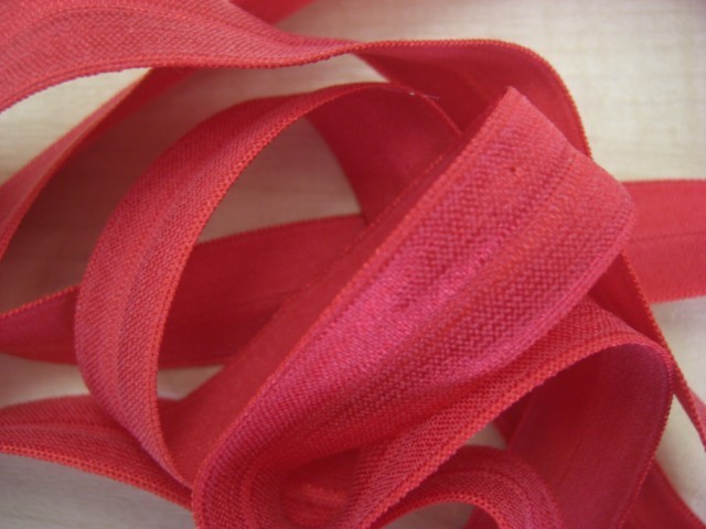 omvouw elastiek rood met glans